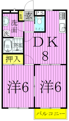 エピナール 201号室 間取り