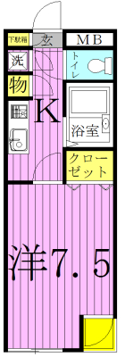 CUBIC　Square 108号室 間取り