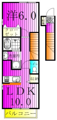 ヴェルローゼ 203号室 間取り