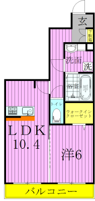 エスポワールA 102号室 間取り
