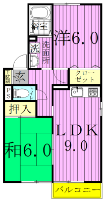 ロイヤルハイツＢ 101号室 間取り