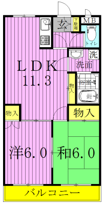 リトルウィング 202号室 間取り