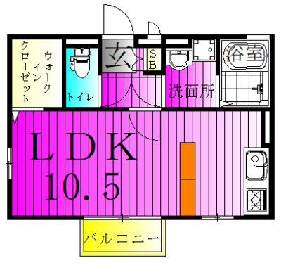 ヴィラセジュール 103号室 間取り