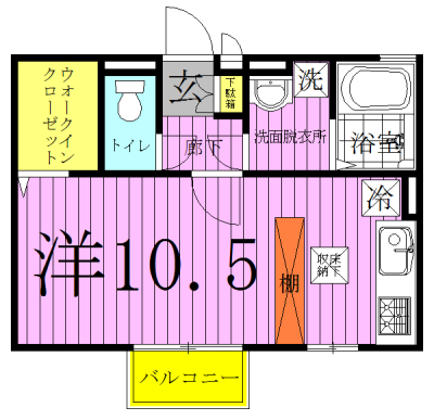 ヴィラセジュール 103号室 間取り