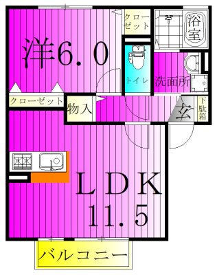 フルール・ロメリア 203号室 間取り