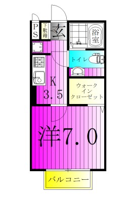 めぞんモナリエ 102号室 間取り
