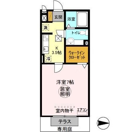 めぞんモナリエ 102号室 間取り