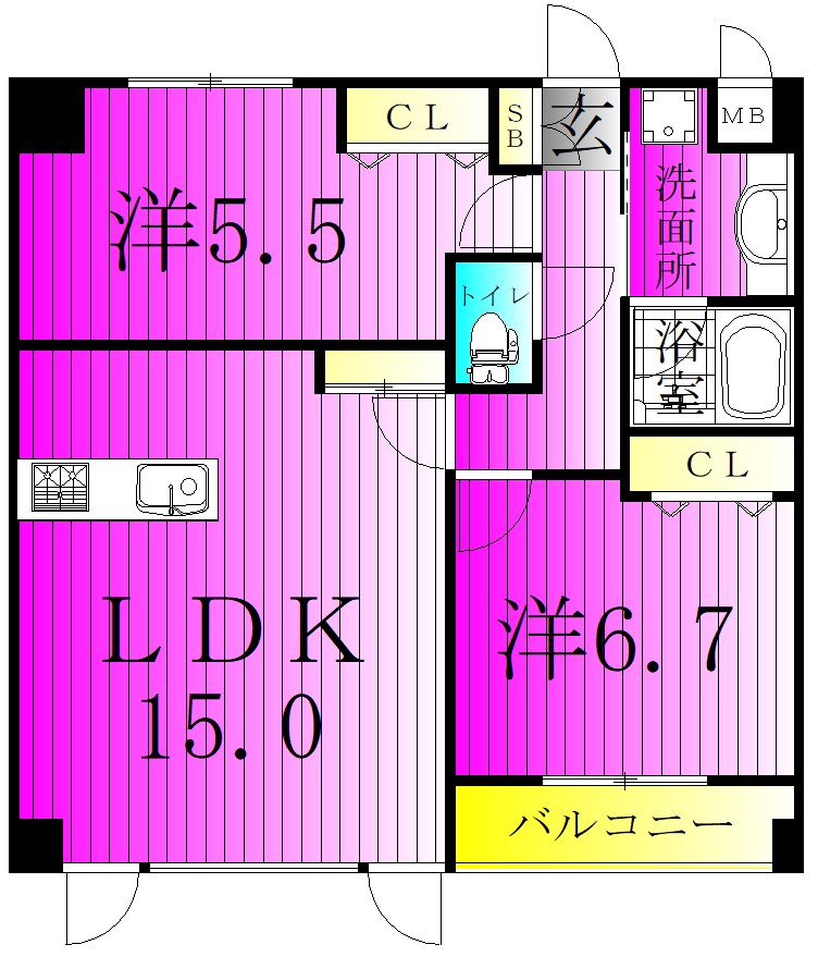 レフィナード（おおたかの森） 402号室 間取り