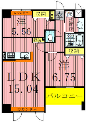 レフィナード（おおたかの森） 402号室 間取り