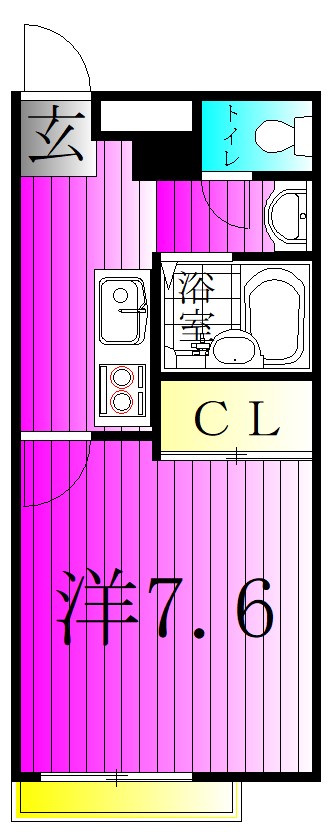 ラ・クール 201号室 間取り