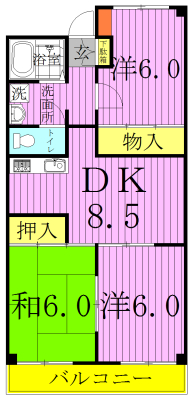 第５千代田マンション 303号室 間取り