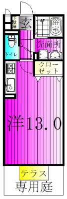 キャンパス・プランドール 103号室 間取り