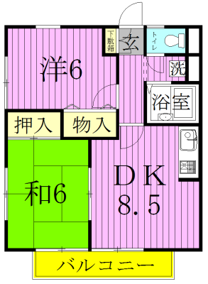 ハイム寿々 102号室 間取り