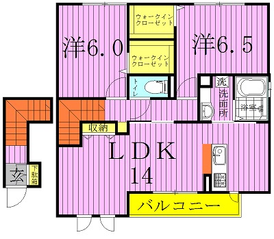ブルーウェルA 202号室 間取り