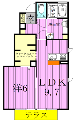 レスポワールアヤ 101号室 間取り