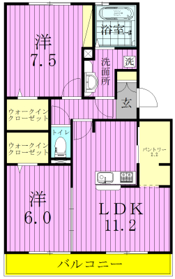 クレセントコート 間取り図