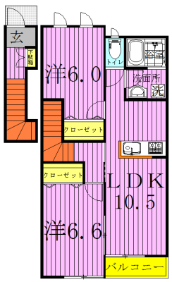 レリーフ 202号室 間取り
