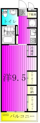 リブリ・白山EAST 103号室 間取り