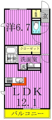 オリーブガーデンひばりが丘 305号室 間取り