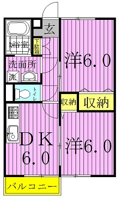 ウッディーヒルズ 203号室 間取り