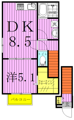アンクルール南柏 206号室 間取り