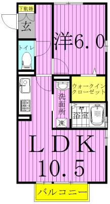 エイミーグラントＤ 101号室 間取り