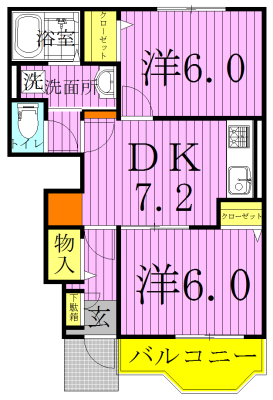 ソラティオーレ 102号室 間取り