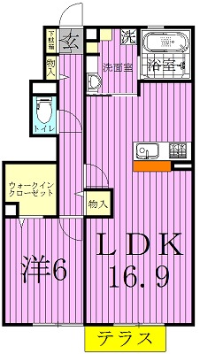 シャルマン（船戸） 103号室 間取り