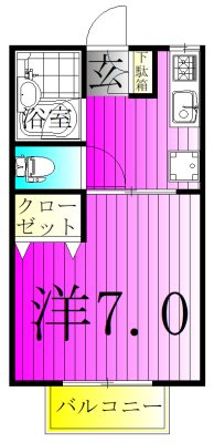 オーディーン寿 202号室 間取り