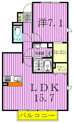 アネシスⅢ 101号室 間取り
