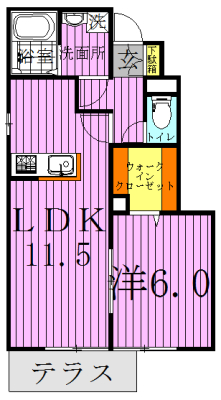 Lumiere  103号室 間取り