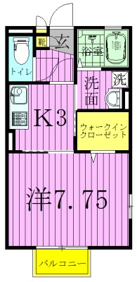 ～Pixy～　ピクシー 201号室 間取り
