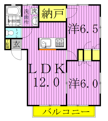 ベルスマートM 201号室 間取り