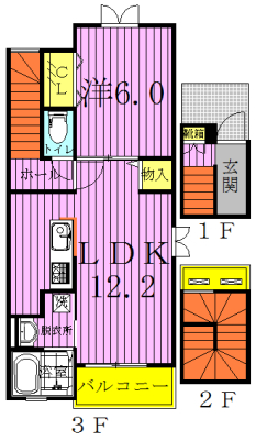 ノイクラール 301号室 間取り