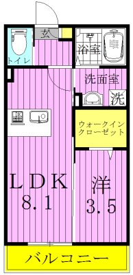 ソレイユ南柏　 101号室 間取り
