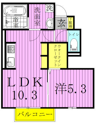 リラッサ 101号室 間取り