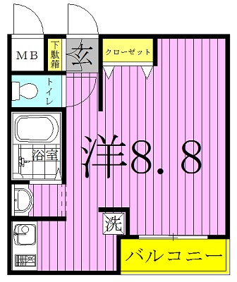 クレストガーデン柏壱番館 104号室 間取り