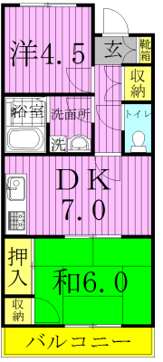 プラザ天王台 202号室 間取り