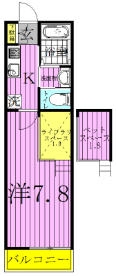 フラットおおたかの森ウエスト 202号室 間取り