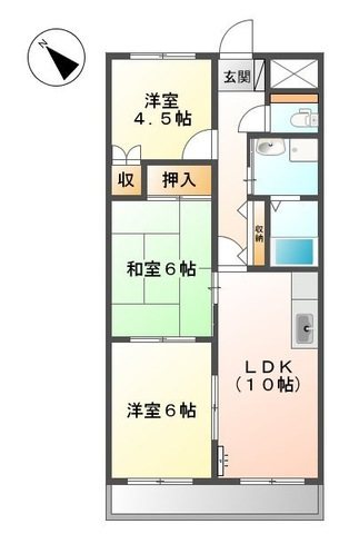 MAISON COMFORCE 202号室 間取り