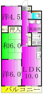 MAISON COMFORCE 202号室 間取り