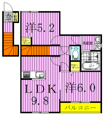 ヴィラ　プティ　エタン 203号室 間取り