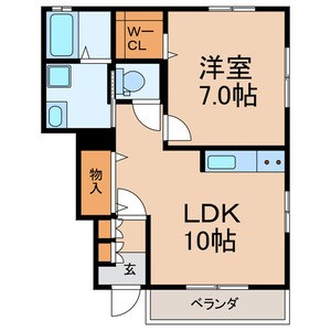 グレースバレー A号室 間取り