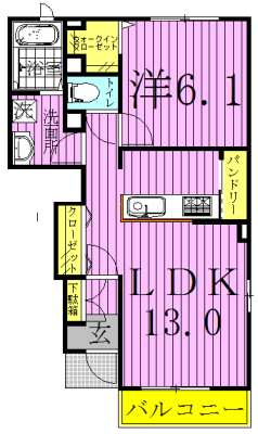セレナーゼ 101号室 間取り