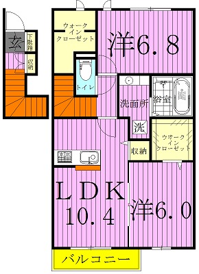 メゾンレーヴ 202号室 間取り