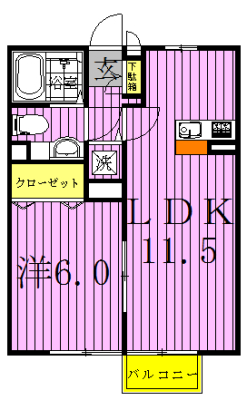 プチ・エトワール 201号室 間取り