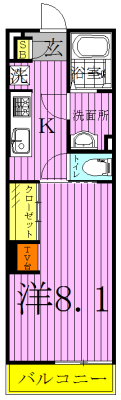 リブリ・ラルジュ 102号室 間取り