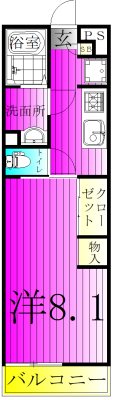 リブリ・ラルジュ 102号室 間取り