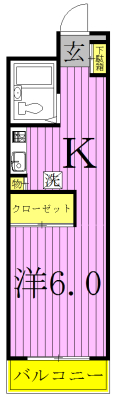 オークリバーズマンション 309号室 間取り
