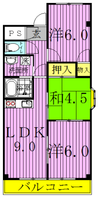 YHマンション 402号室 間取り